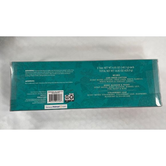 Pioneer Woman Candle Set 3-Piece Tin Collection Floral Print - Picture 3 of 3